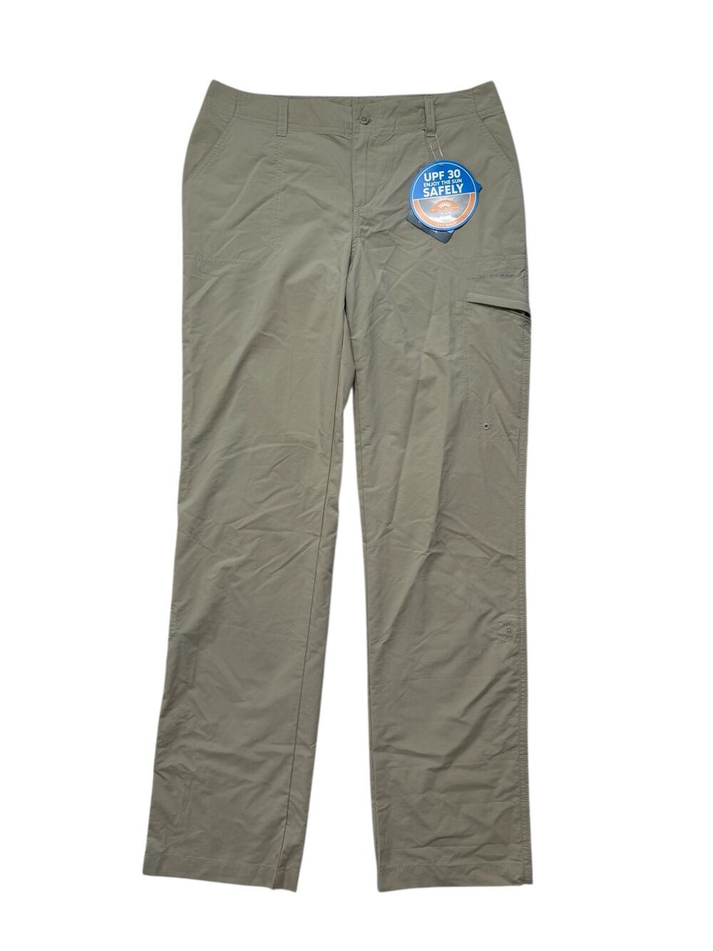 COLUMBIA *NEW* PFG Aruba Roll Up Pant in Khaki Size 4 Regular Womens UPF 30